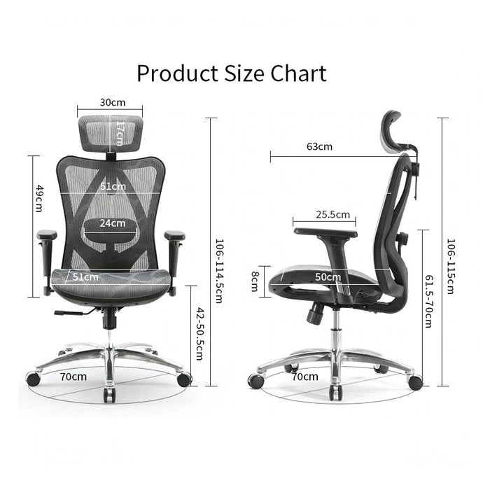 Sihoo M57 Ergonomic Office Chair, Computer Chair Desk Chair High Back Chair Breathable,3D Armrest and Lumbar Support (Grey Frame and Grey Mesh) - Amazingooh Wholesale
