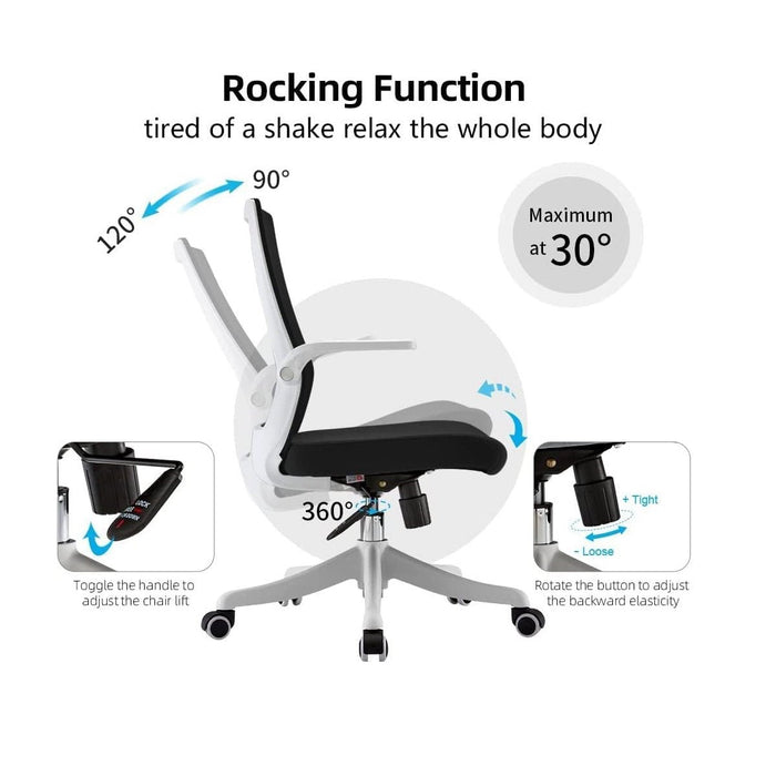 SIHOO M76 Ergonomic Office Chair Swivel Desk Chair Height Adjustable Mesh Back Computer Chair with Lumbar Support, 90° Flip-up Armrest - Amazingooh Wholesale