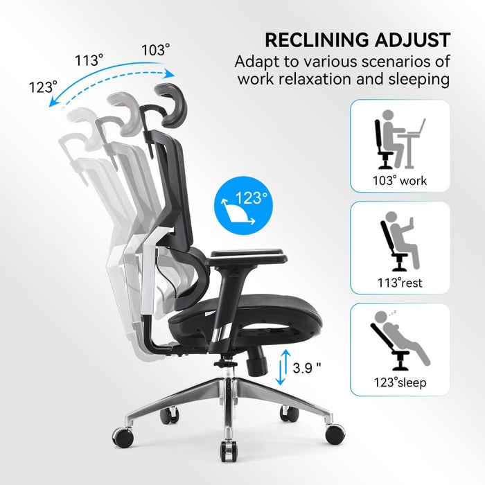 Sihoo Vito M90 Ergonomic Office Chair Ergonomic Office Chair Seat Adjustable Height Deluxe Mesh Chair Back Support - Amazingooh Wholesale