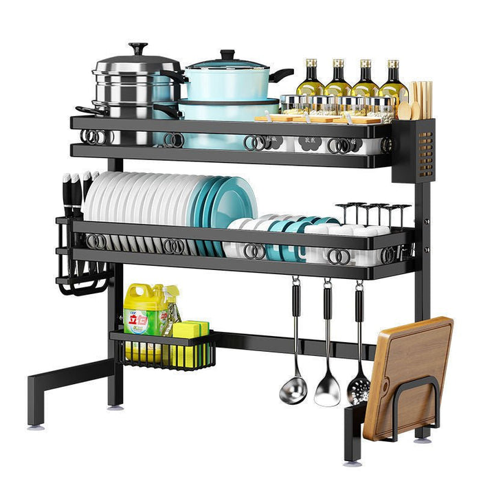 Single/Double Tier Over Sink Dish Drying Rack Kitchen Drainer Storage Holder Bowl Organiser - Amazingooh Wholesale