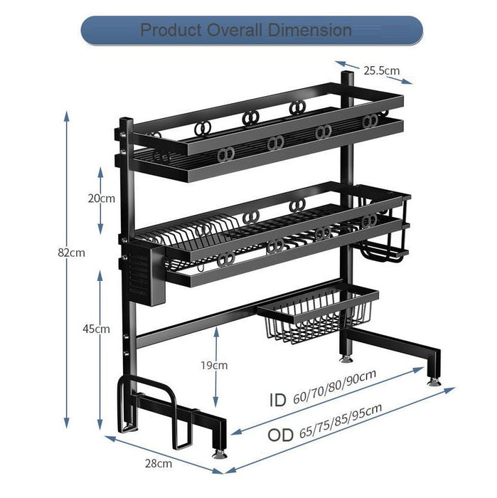 Single/Double Tier Over Sink Dish Drying Rack Kitchen Drainer Storage Holder Bowl Organiser - Amazingooh Wholesale