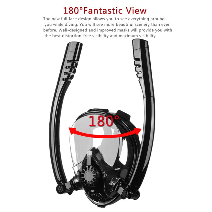 Snorkel Goggles Safe Breathing System Full Face Snorkeling Mask Anti Leak/Fog - Amazingooh