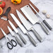 Stainless Steel 9PC Kitchen Chef Knife Block Set Knives Scissor Sharpener AU - Amazingooh Wholesale