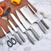 Stainless Steel 9PC Kitchen Chef Knife Block Set Knives Scissor Sharpener AU - Amazingooh Wholesale