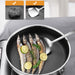 Stainless Steel Frying Pan Non-Stick Cooking Frypan Cookware 28cm Honeycomb Double Sided - amazingooh