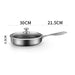 Stainless Steel Frying Pan Non-Stick Cooking Frypan Cookware 30cm Honeycomb Single Sided - amazingooh