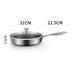 Stainless Steel Frying Pan Non-Stick Cooking Frypan Cookware 32cm Honeycomb Single Sided - amazingooh
