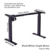 Standing Desk Height Adjustable Sit Stand Motorised Single Motor Frame Black Only - amazingooh