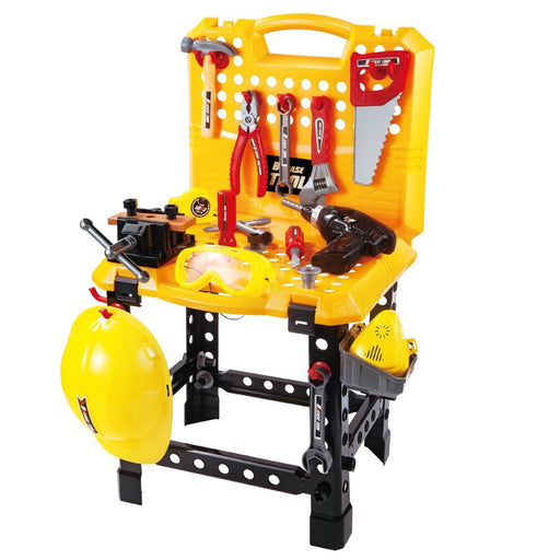 Toy Power Workbench, Kids Power Tool Bench Construction Set with Tools and Electric Drill - amazingooh