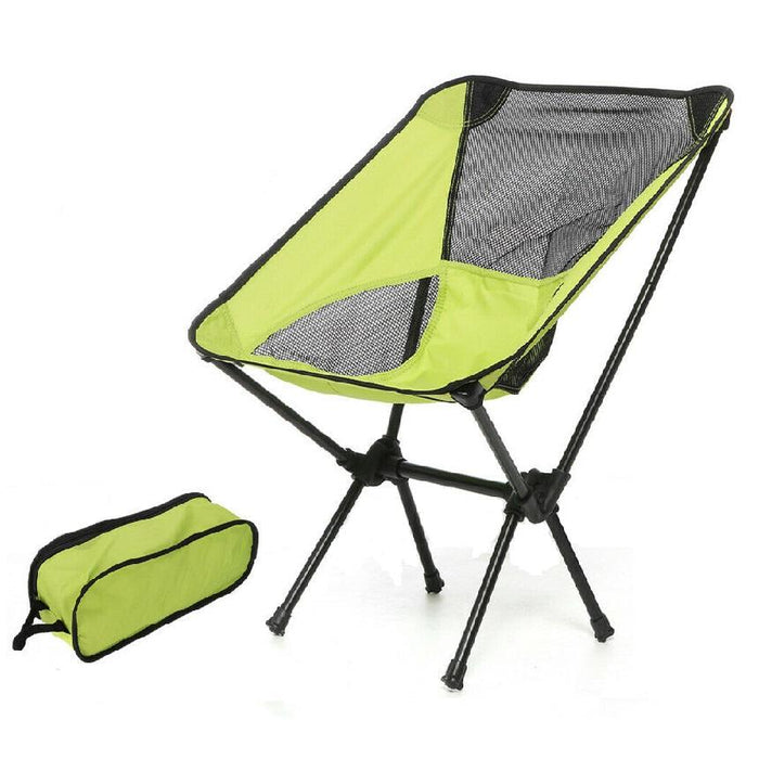 Ultralight Aluminum Alloy Folding Camping Camp Chair Outdoor Hiking Patio Backpacking Green - Amazingooh