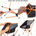Ultralight Aluminum Alloy Folding Camping Camp Chair Outdoor Hiking Patio Backpacking Orange - Amazingooh