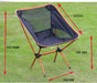 Ultralight Aluminum Alloy Folding Camping Camp Chair Outdoor Hiking Patio Backpacking Orange - Amazingooh