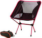 Ultralight Aluminum Alloy Folding Camping Camp Chair Outdoor Hiking Patio Backpacking Red - Amazingooh