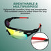 Verpeak Sport Sunglasses Type 1 ( Black frame with red end tip) VP-SS-100-PB - Amazingooh Wholesale