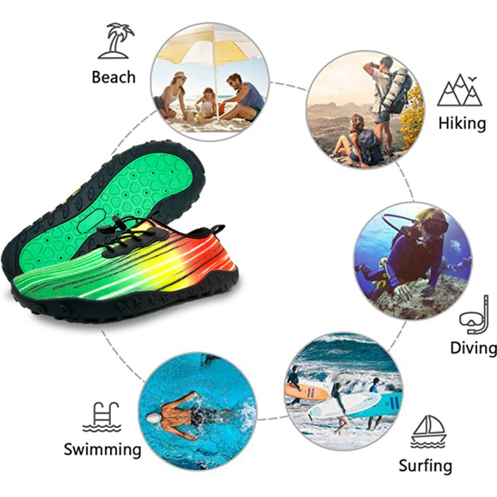 Water Shoes for Men and Women Soft Breathable Slip-on Aqua Shoes Aqua Socks for Swim Beach Pool Surf Yoga (Green Size US 11) - Amazingooh Wholesale