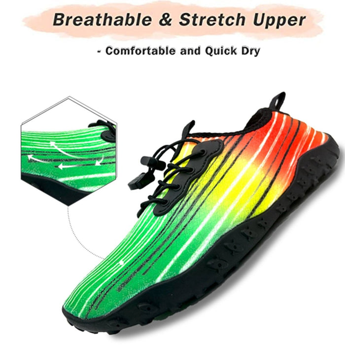 Water Shoes for Men and Women Soft Breathable Slip-on Aqua Shoes Aqua Socks for Swim Beach Pool Surf Yoga (Green Size US 7.5) - Amazingooh Wholesale