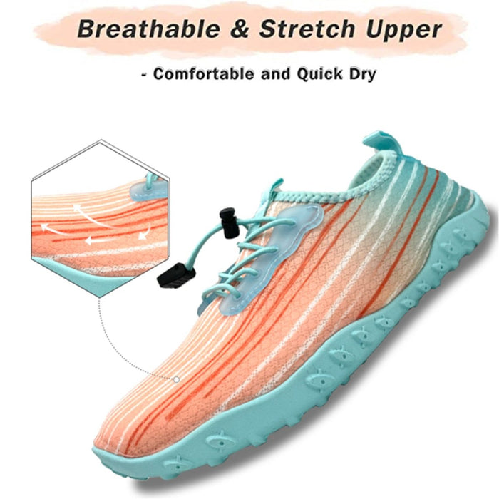 Water Shoes for Men and Women Soft Breathable Slip-on Aqua Shoes Aqua Socks for Swim Beach Pool Surf Yoga (Orange Size US 11) - Amazingooh Wholesale