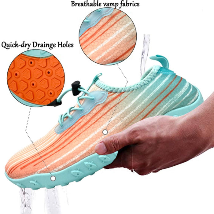 Water Shoes for Men and Women Soft Breathable Slip-on Aqua Shoes Aqua Socks for Swim Beach Pool Surf Yoga (Orange Size US 9) - Amazingooh Wholesale