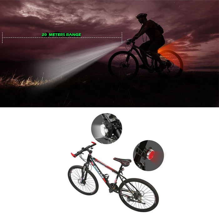Waterproof Bicycle Bike Lights Front Rear Tail Light Lamp USB Rechargeable IPX4 - Amazingooh Wholesale