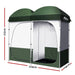 Weisshorn Double Camping Shower Toilet Tent Outdoor Portable Change Room Green - Amazingooh Wholesale