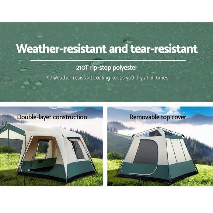 Weisshorn Instant Up Camping Tent 4 Person Pop up Tents Family Hiking Dome Camp - Amazingooh Wholesale