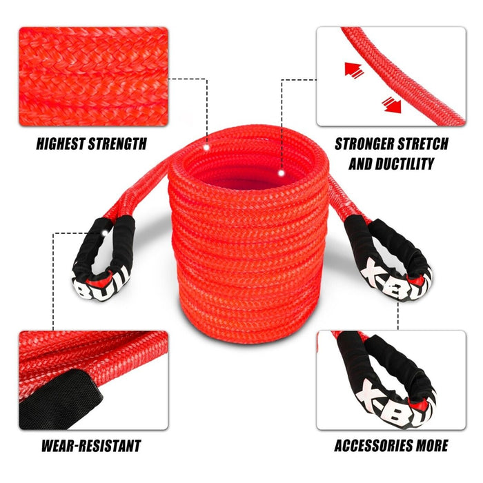 X-BULL Kinetic Rope 22mm x 9m Snatch Strap Recovery Kit Dyneema Tow Winch - Amazingooh Wholesale